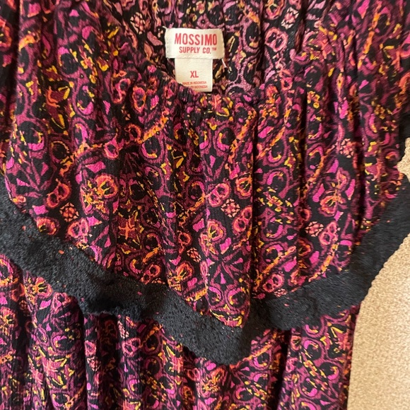 Mossimo Supply Co Red Ruffled Bib Collar‎ Blouse - Picture 2 of 7